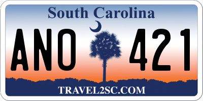 SC license plate ANO421