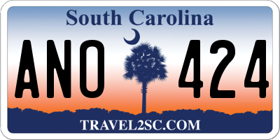 SC license plate ANO424