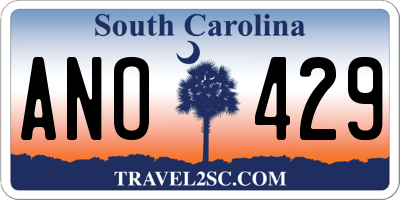 SC license plate ANO429
