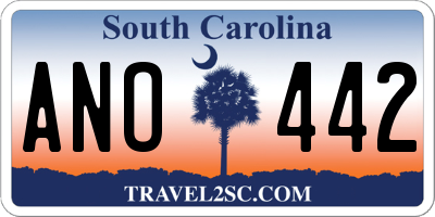 SC license plate ANO442