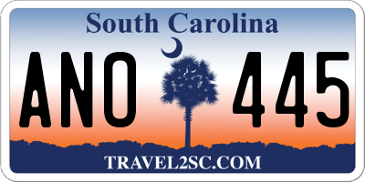 SC license plate ANO445