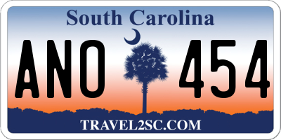 SC license plate ANO454