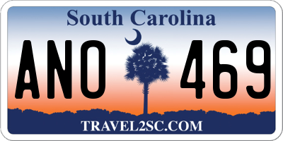 SC license plate ANO469
