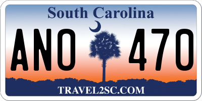 SC license plate ANO470