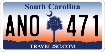 SC license plate ANO471