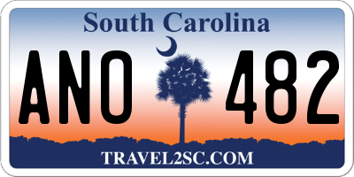 SC license plate ANO482