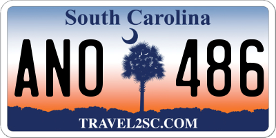 SC license plate ANO486
