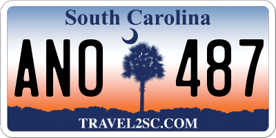SC license plate ANO487