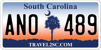 SC license plate ANO489