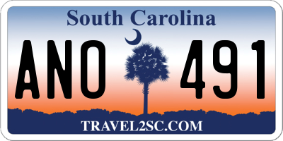 SC license plate ANO491