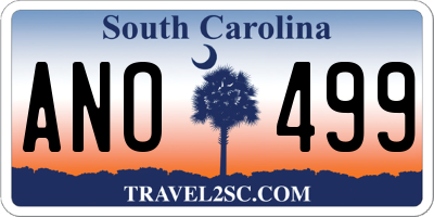 SC license plate ANO499