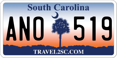 SC license plate ANO519
