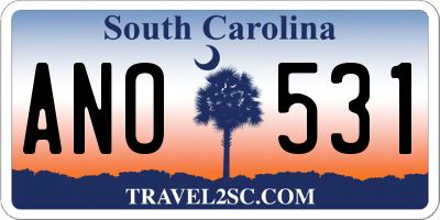 SC license plate ANO531