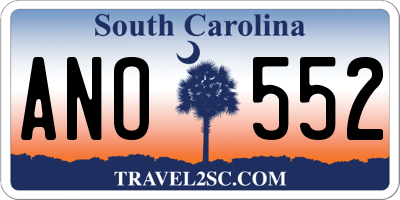 SC license plate ANO552