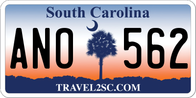 SC license plate ANO562
