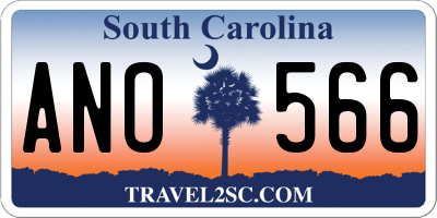 SC license plate ANO566