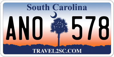 SC license plate ANO578