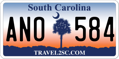 SC license plate ANO584