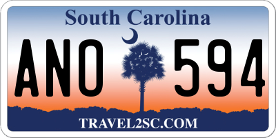 SC license plate ANO594