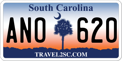 SC license plate ANO620