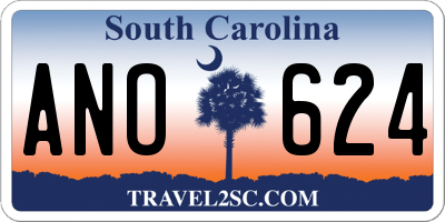 SC license plate ANO624