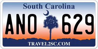 SC license plate ANO629