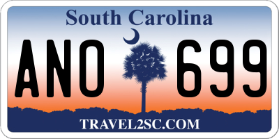 SC license plate ANO699