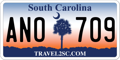 SC license plate ANO709