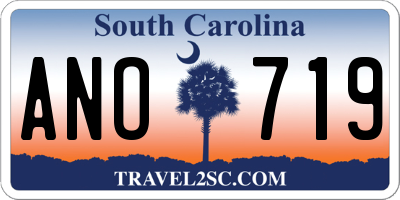 SC license plate ANO719