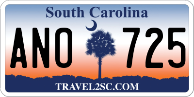 SC license plate ANO725