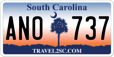 SC license plate ANO737