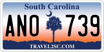 SC license plate ANO739