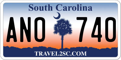 SC license plate ANO740