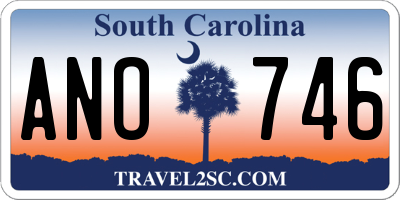SC license plate ANO746