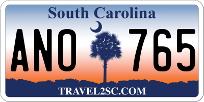 SC license plate ANO765