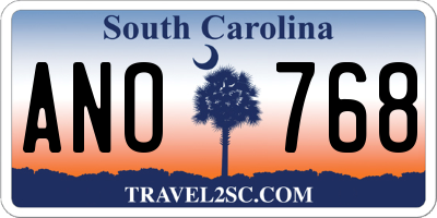 SC license plate ANO768