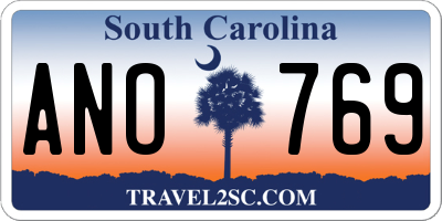 SC license plate ANO769