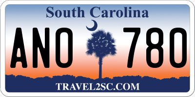 SC license plate ANO780