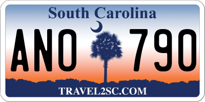 SC license plate ANO790