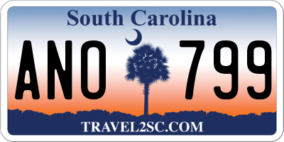 SC license plate ANO799