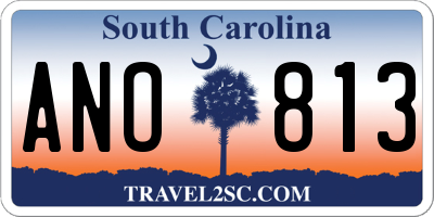 SC license plate ANO813
