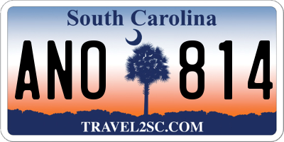 SC license plate ANO814