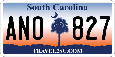 SC license plate ANO827