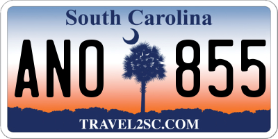SC license plate ANO855