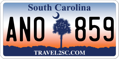 SC license plate ANO859