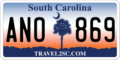 SC license plate ANO869