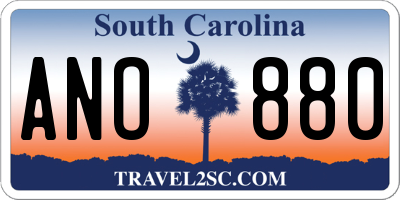 SC license plate ANO880