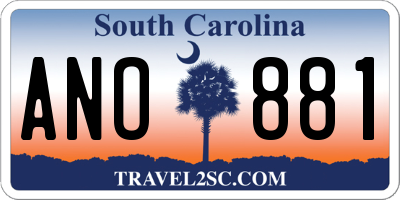 SC license plate ANO881