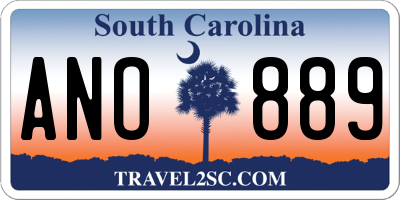 SC license plate ANO889