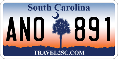 SC license plate ANO891